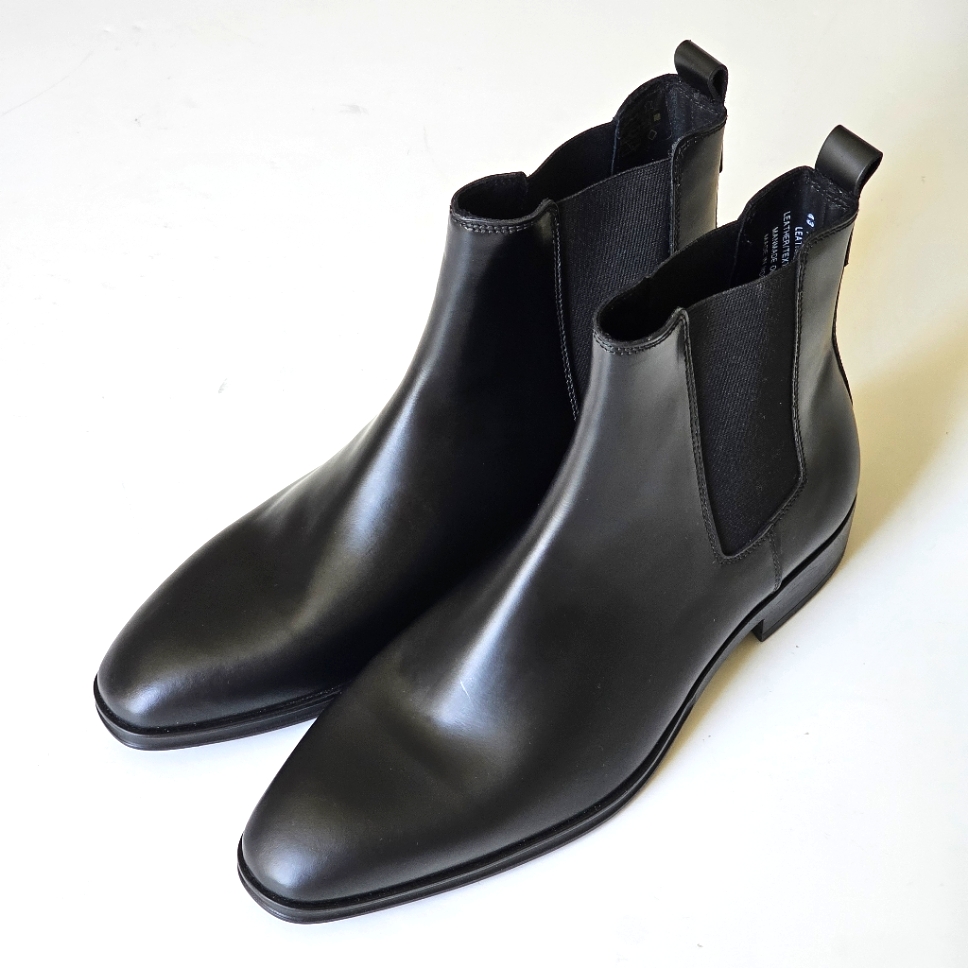 Dune London Maestro Men's Ankle Boots Stylish Fine Black Leather Shoes Size 10